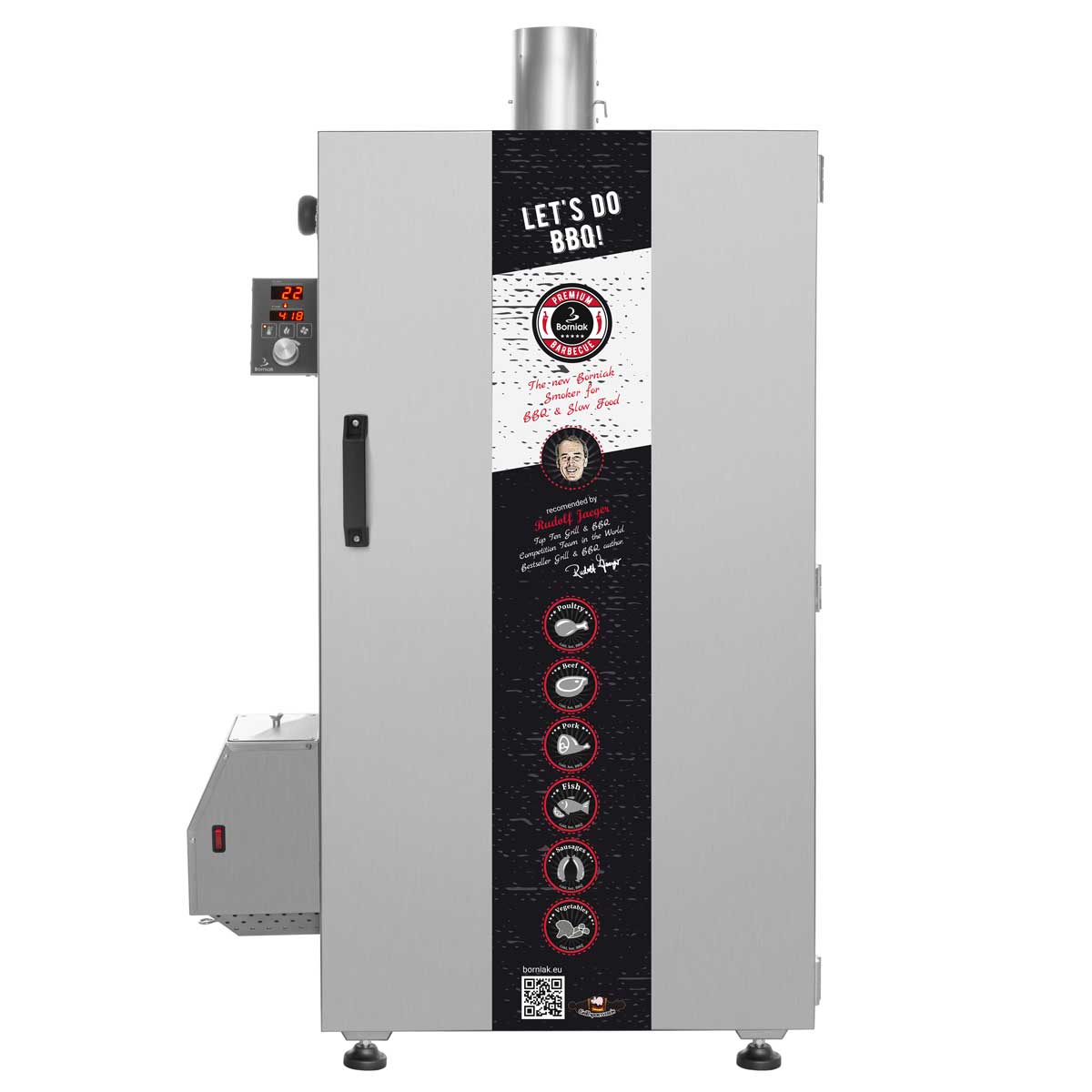 BBQ Räucherofen 150L frontale Ansicht