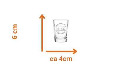 Shotglas mit Gravur