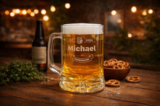 Bierkrug 500 ml mit Gravur