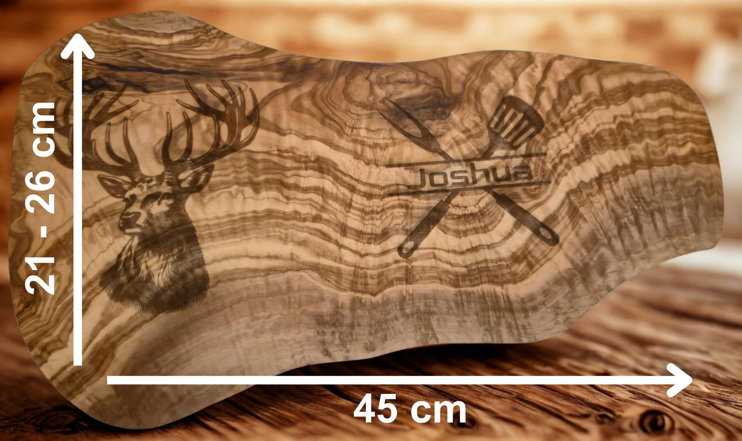 Olivenholz Schneidebrett Naturschnitt